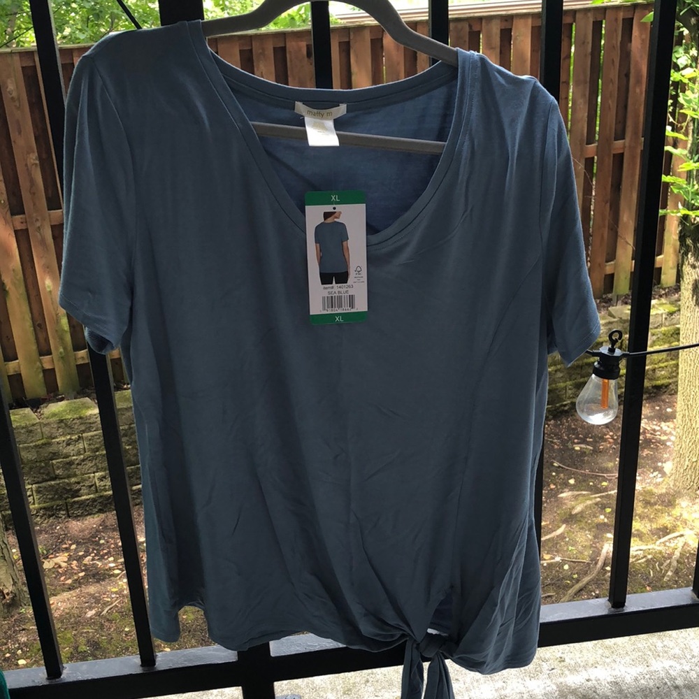 NWT Matty M Front Tie T Shirt, XL